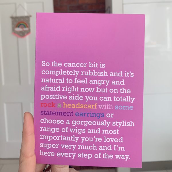 A cancer card for women designed to offer love and support whilst helping put a smile on someone’s face at a difficult time.
