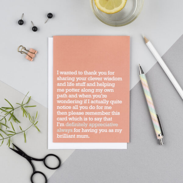 'Definitely Appreciative Always' : Special Card For Mums